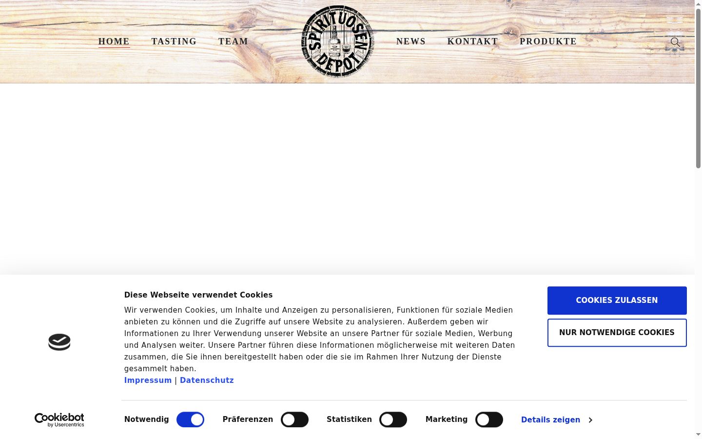 Captura de ecrã do banner de consentimento apresentado antes de qualquer interação