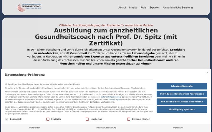 Zrzut ekranu spitzen-ausbildung.de