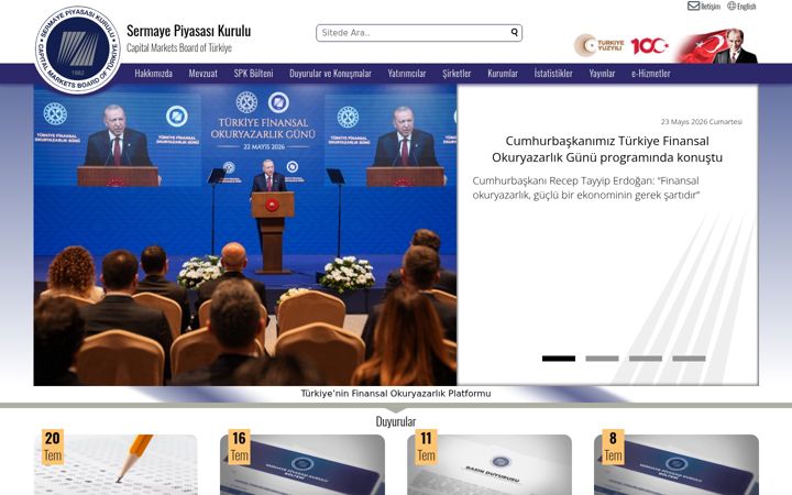 Screenshot of spk.gov.tr