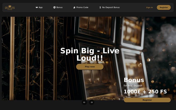Snimka zaslona za splitacescasino.io