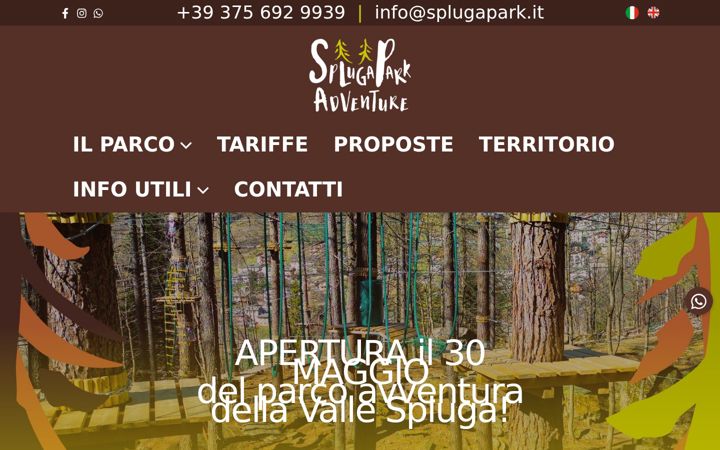 Screenshot ta' splugapark.it