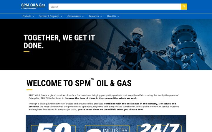 Screenshot of spmoilandgas.com