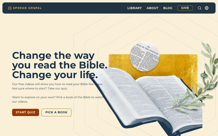 Екранна снимка на spokengospel.com