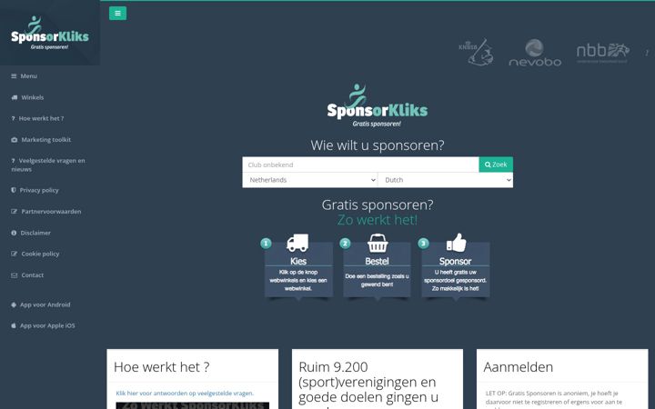 Screenshot of sponsorkliks.com