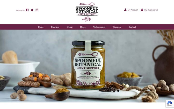 Capture d'écran de spoonfulbotanical.com