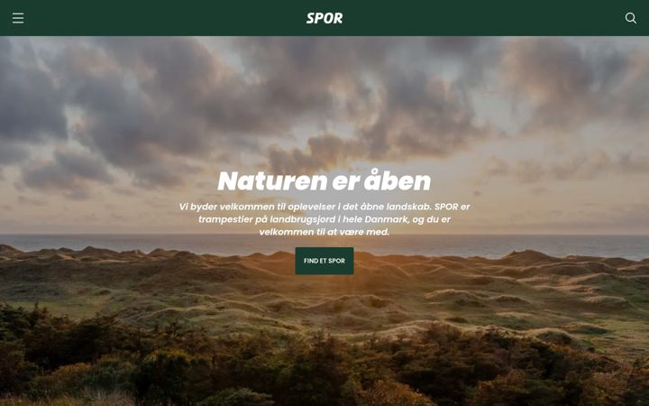 Screenshot of spor.dk