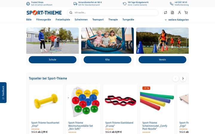 Screenshot of sport-thieme.de