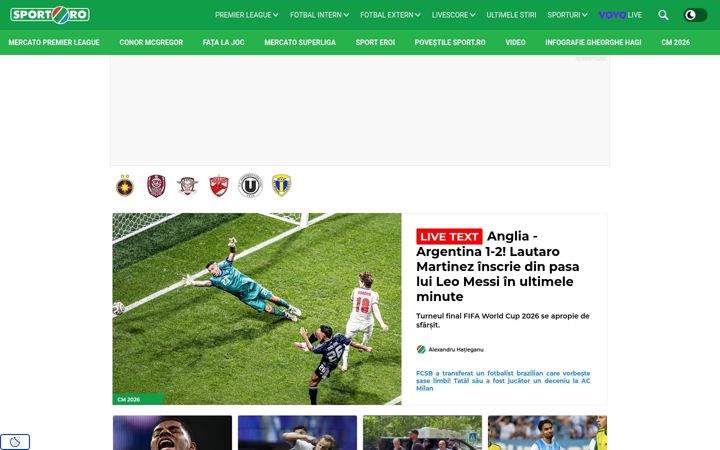 Posnetek zaslona sport.ro