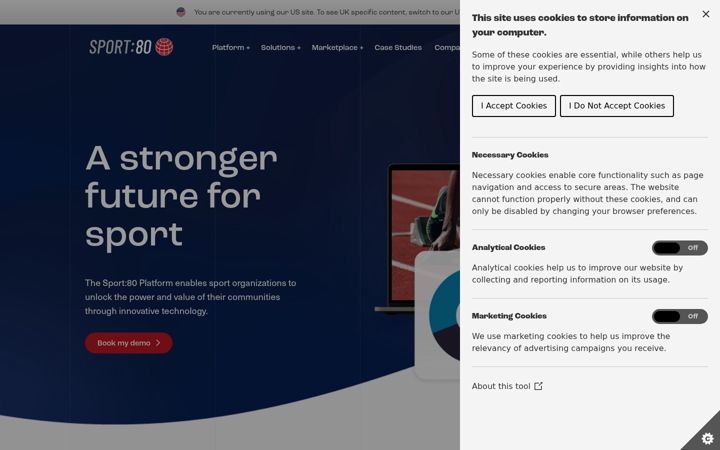 Screenshot of sport80.com