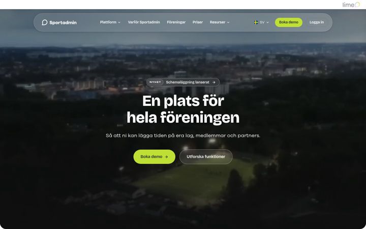 Screenshot of sportadmin.se