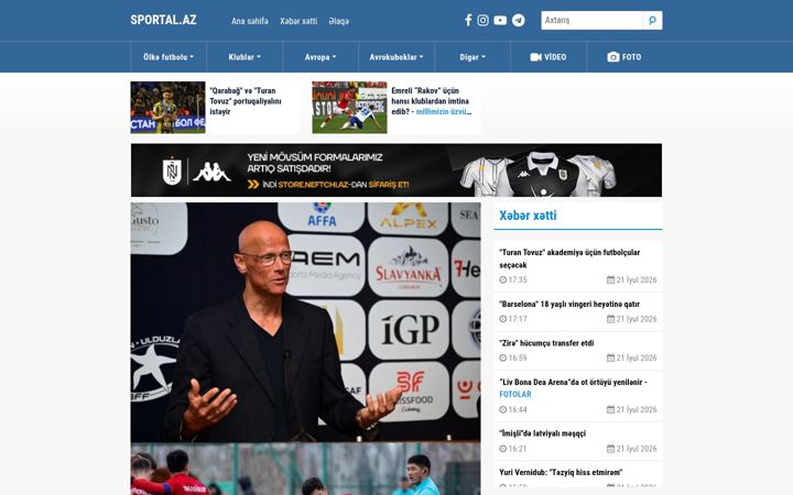 Screenshot of sportal.az