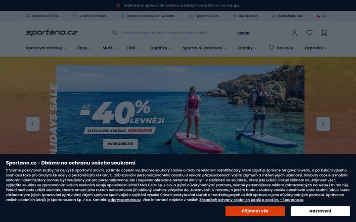 Screenshot of sportano.cz