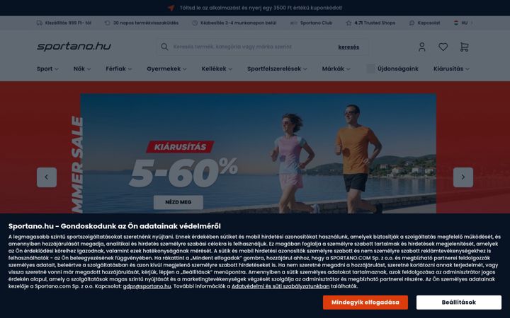 Screenshot of sportano.hu
