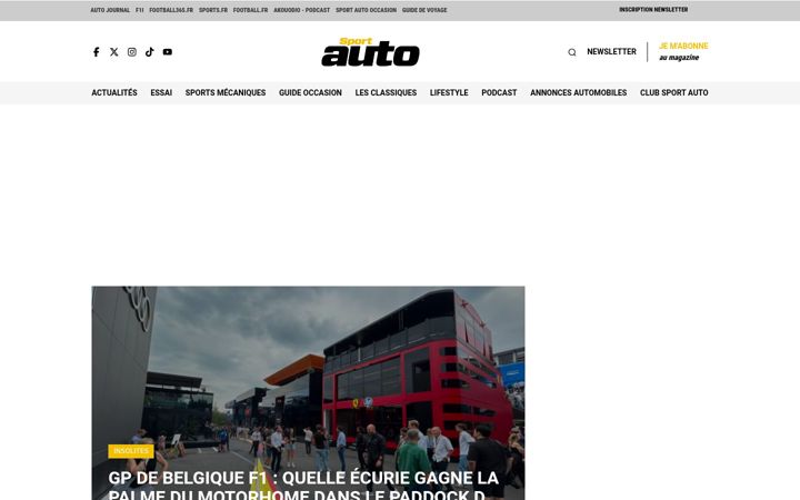 Screenshot of sportauto.fr