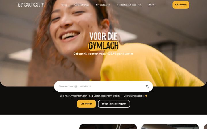 Screenshot of sportcity.nl