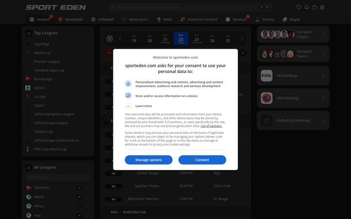 Screenshot of sporteden.com