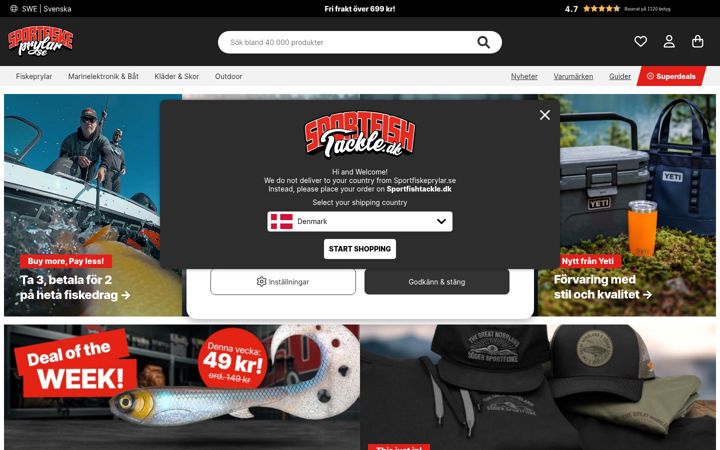Screenshot of sportfiskeprylar.se