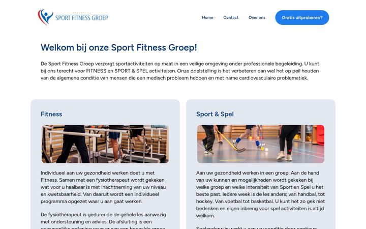 Skærmbillede af sportfitnessgroep.nl
