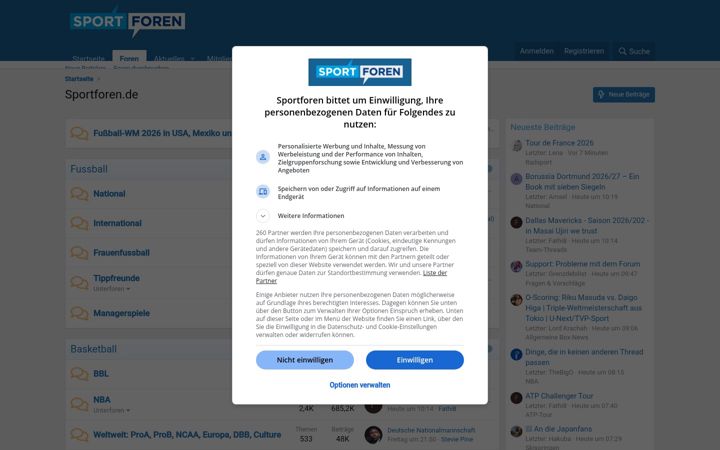 Screenshot of sportforen.de