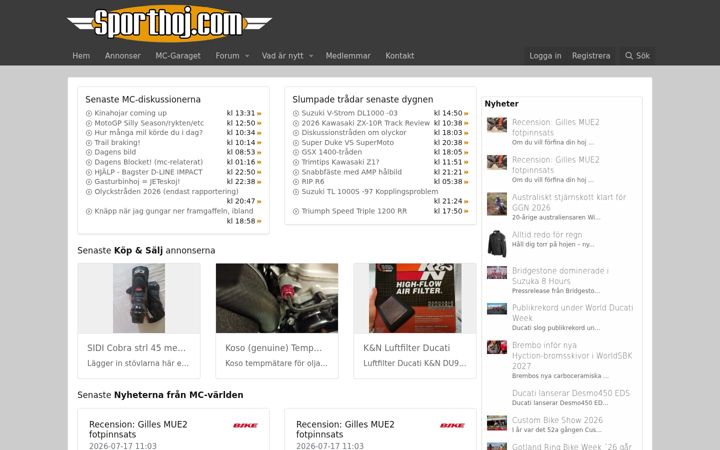Screenshot of sporthoj.com