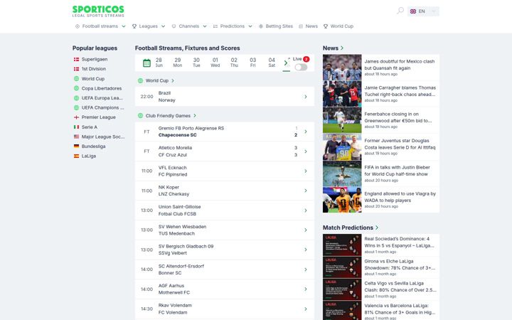 Screenshot of sporticos.com