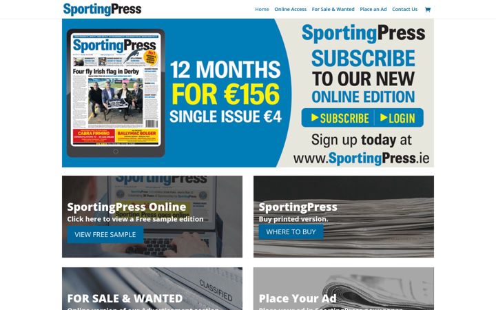 Screenshot of sportingpress.ie