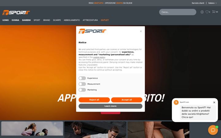 Screenshot di sportit.com