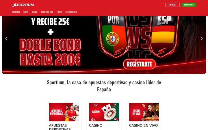 Screenshot of sportium.es