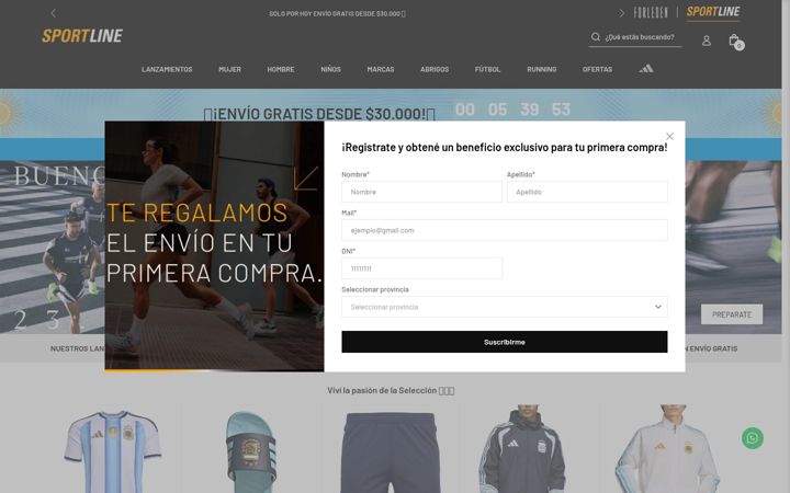 Screenshot of sportline.com.ar