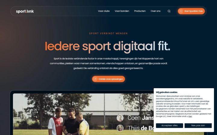 Snímek obrazovky sportlink.com