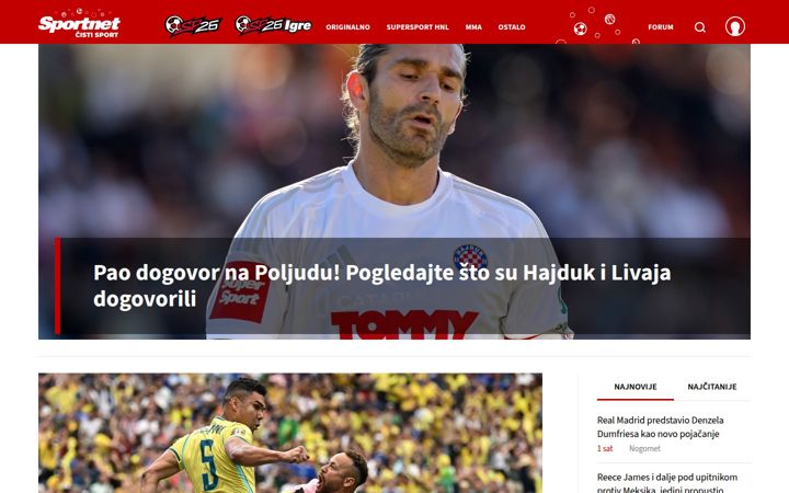 Screenshot of sportnet.hr