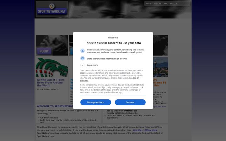 Screenshot of sportnetwork.net