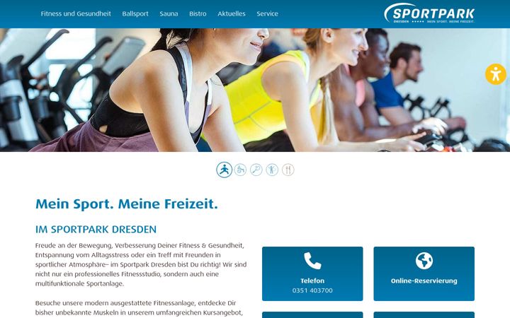 Screenshot ta' sportpark-dresden.de