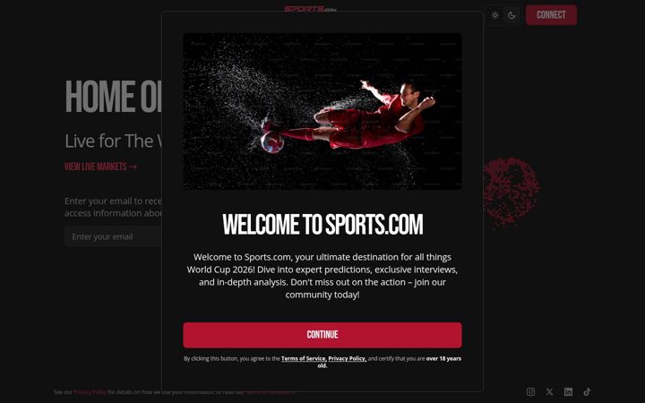 Screenshot of sports.com