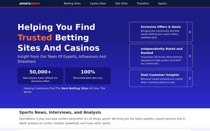 Screenshot of sportsboom.com