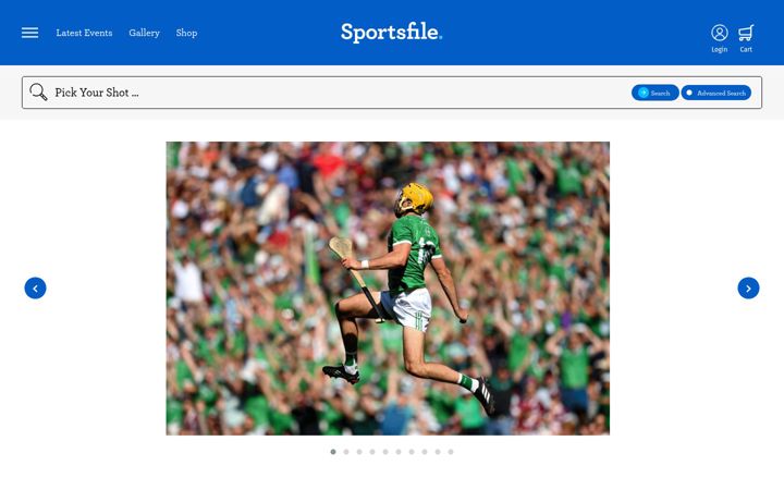 Screenshot of sportsfile.com
