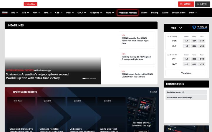 Screenshot of sportsgrid.com