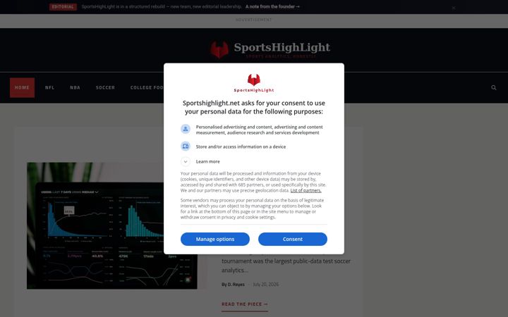 Screenshot of sportshighlight.net