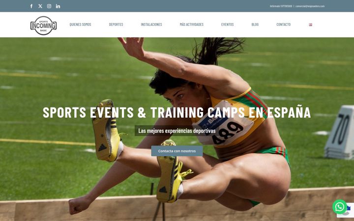 Captură de ecran a sportsincoming.com