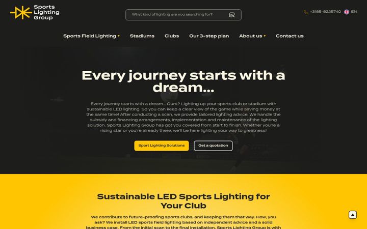 Captura de ecrã de sportslightinggroup.com
