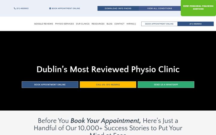 Screenshot of sportsphysioirelanddublin7.com