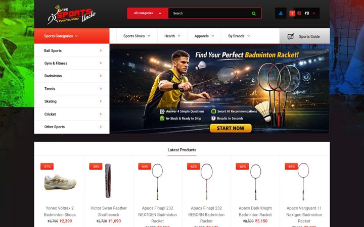 Screenshot of sportsuncle.com