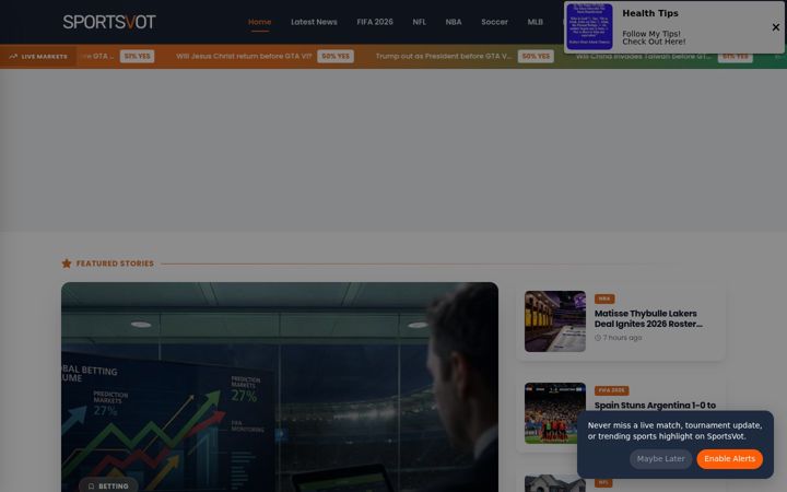 Screenshot of sportsvot.com