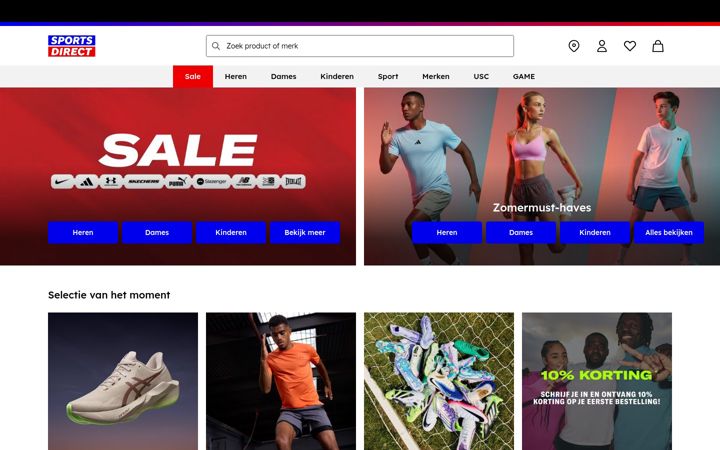 Screenshot του sportsworld.nl