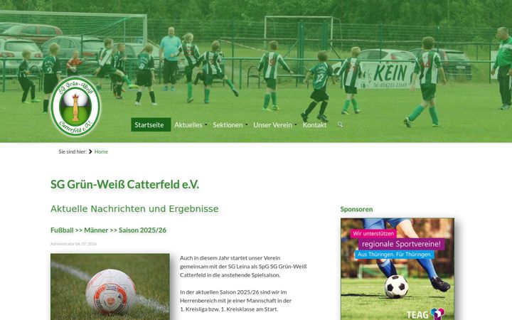 Skärmbild av sportverein-catterfeld.de