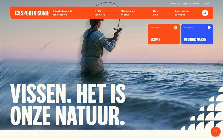 Screenshot of sportvisunie.nl