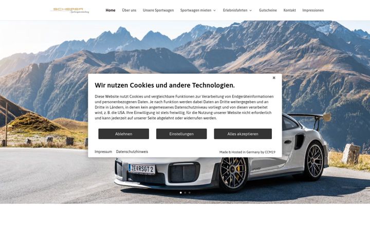 Screenshot van sportwagen-vermietung.at