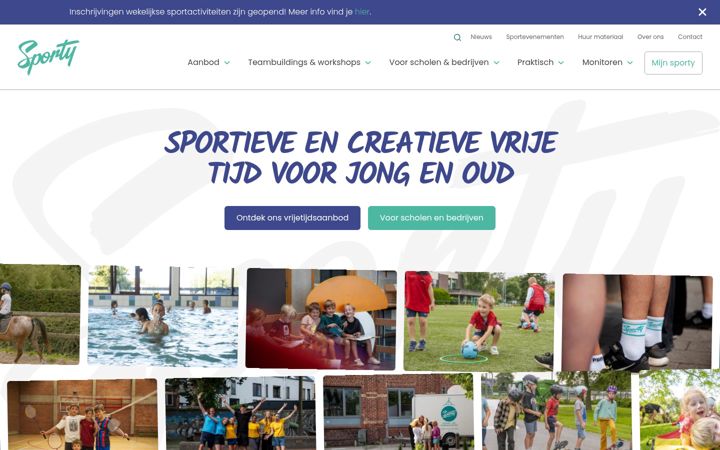 Screenshot of sporty.be