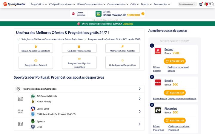 Screenshot of sportytrader.pt