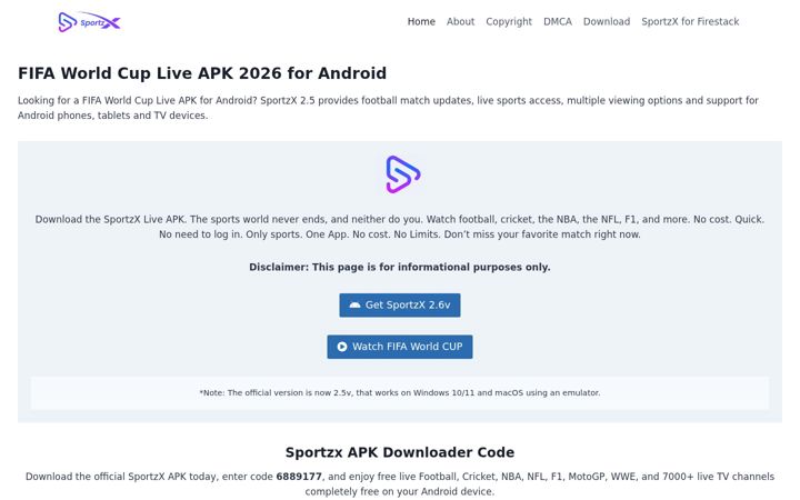 Screenshot of sportzxlive.com